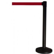 Afzetpaaltjes met rood lint