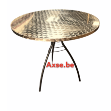 Ronde tafel 80cm Metal look