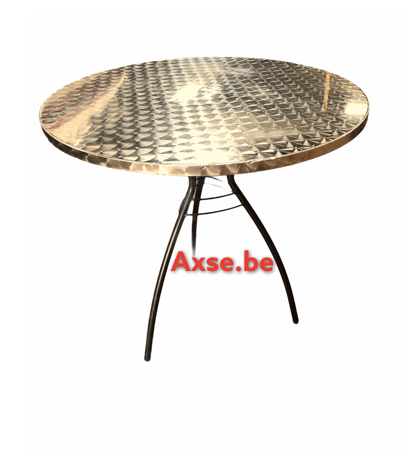Ronde tafel 80cm Metal look