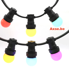 Lichtslinger 10m Festoon Colored Changing Led Lights E27 (Schuko + link)