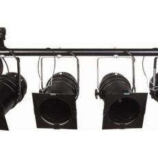 PAR 64 4-bar 500W Black Coated CP88 + 2 hook (harting 10P)