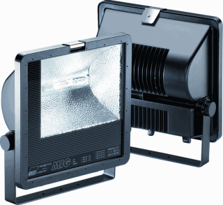 HQI 400W white floodlight outdoor with Asymmetrical Reflector + hook ( Schuko)