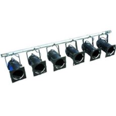 Par 64 6-bar Black 1000W + 2Hook + safty (Harting 16P)