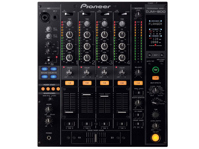 Pioneer DJM800 Dj Mix Desk + adaptor RCA>Minijack + Case