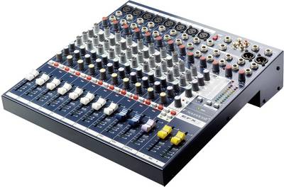 PAMIX Soundcraft Audio Mix Console EfX 8 channel /2 stereo + adaptor Jack>Minijack / case