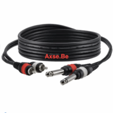 Adaptor 2x jack male - 2x RCA male 1.5 meter